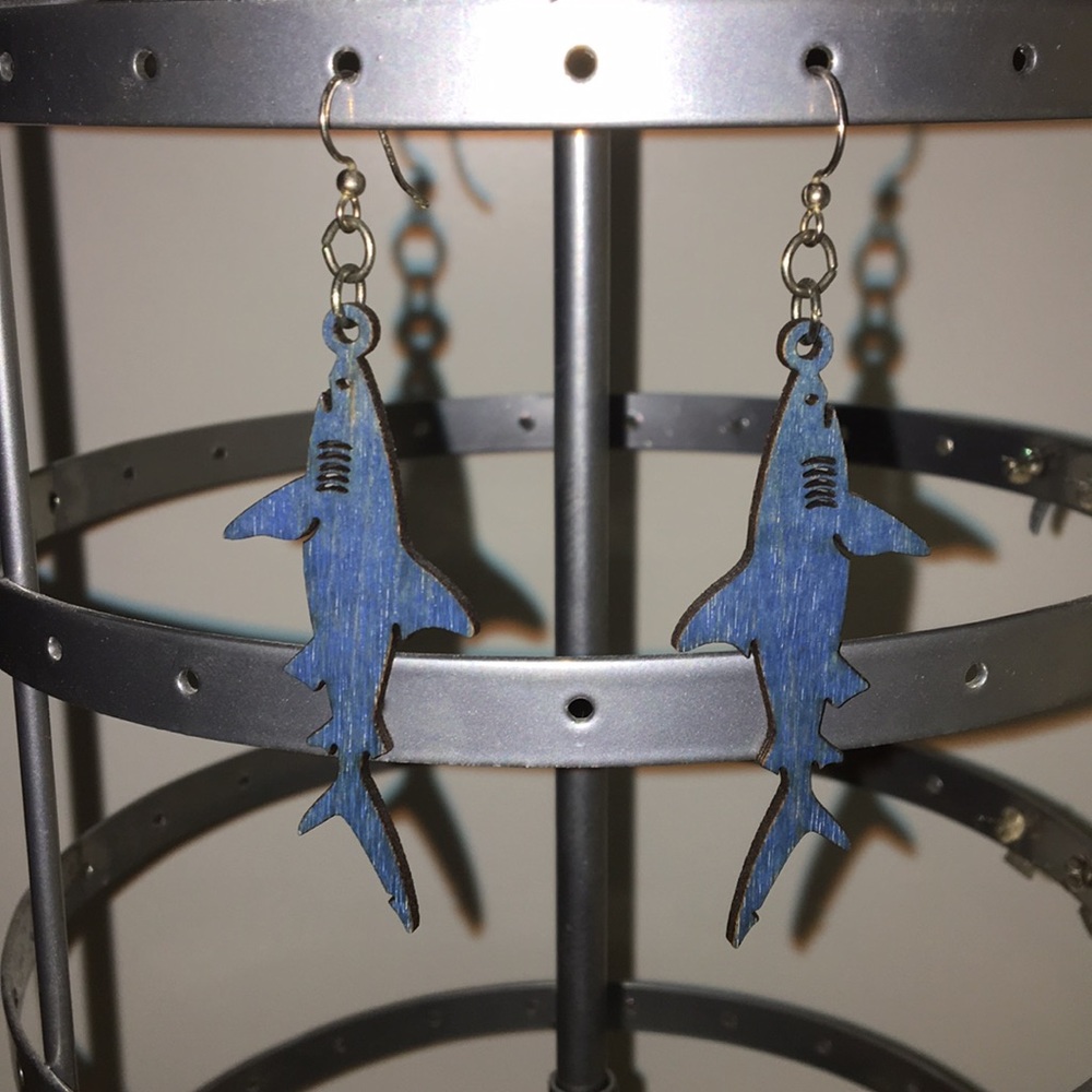 Shark earrings